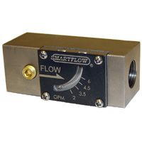 Flowmeter, High Temp Oil or Water with 1/2" NPT Inlet/Outlet, 6 gpm, Stainless Steel Body - Image 1