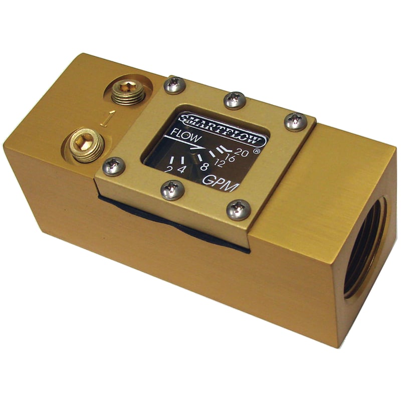 Flowmeter, 1″ NPT Inlet and Outlet, 20 gpm, Aluminum Body