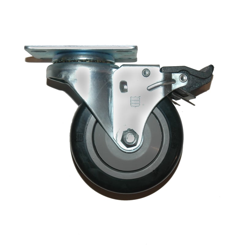 Caster, 4″, Swivel/Locking, Flanged Type