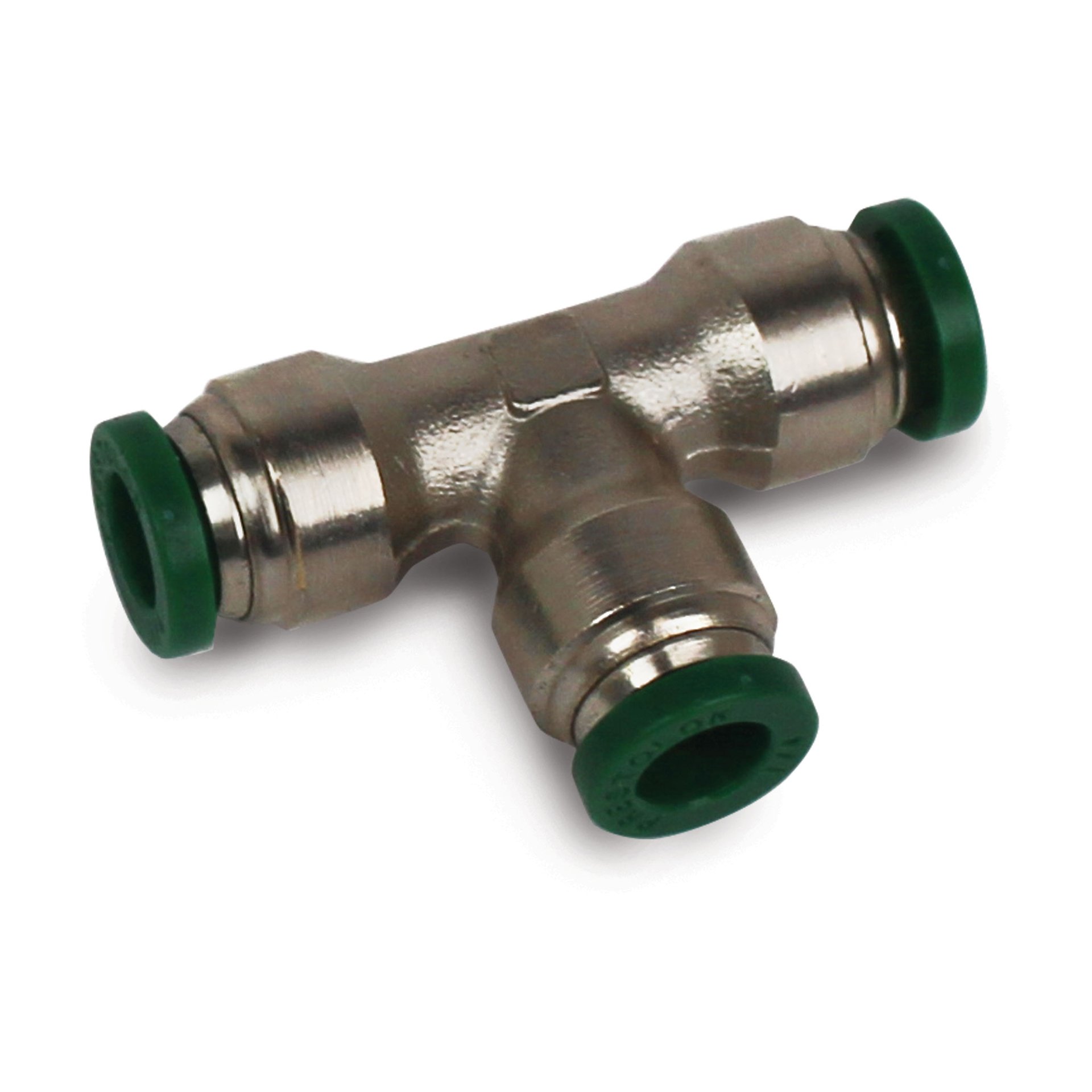 Push to Connect Tube Fitting, Union Tee, 3/8" OD Tube to 3/8" OD Tube - Image 1