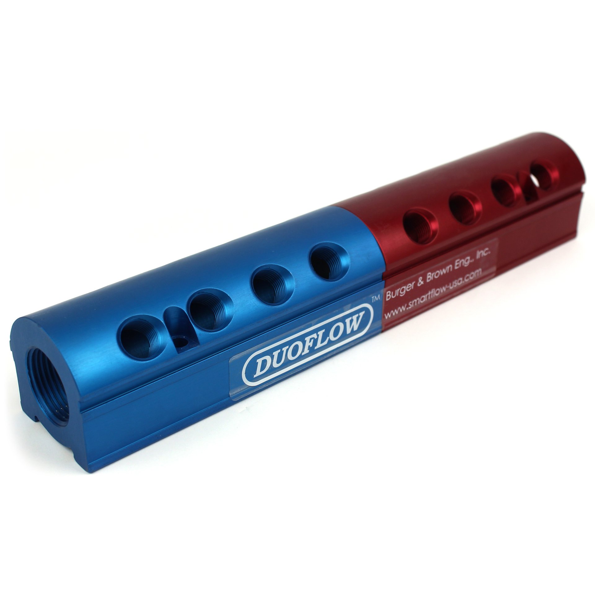 Manifold, Aluminum, Duoflow, (2) 1-1/2" Inlets and (16) 1/2" Ports - Image 1