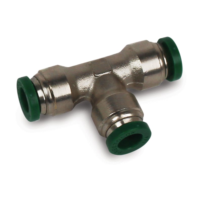 Push to Connect Tube Fitting, Union Tee, 1/2″ OD Tube to 1/2″ OD Tube