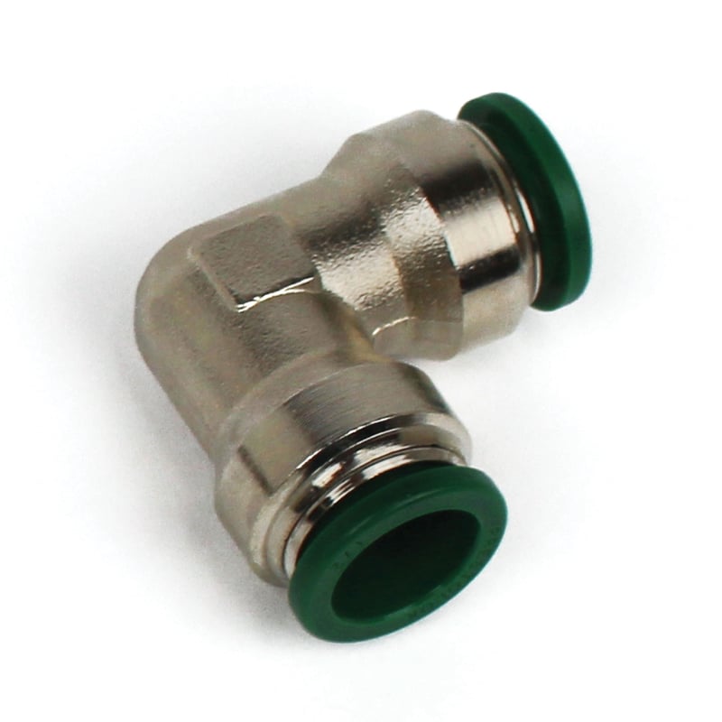 Push to Connect Tube Fitting, Union Elbow, 1/4" OD Tube to 1/4" OD Tube