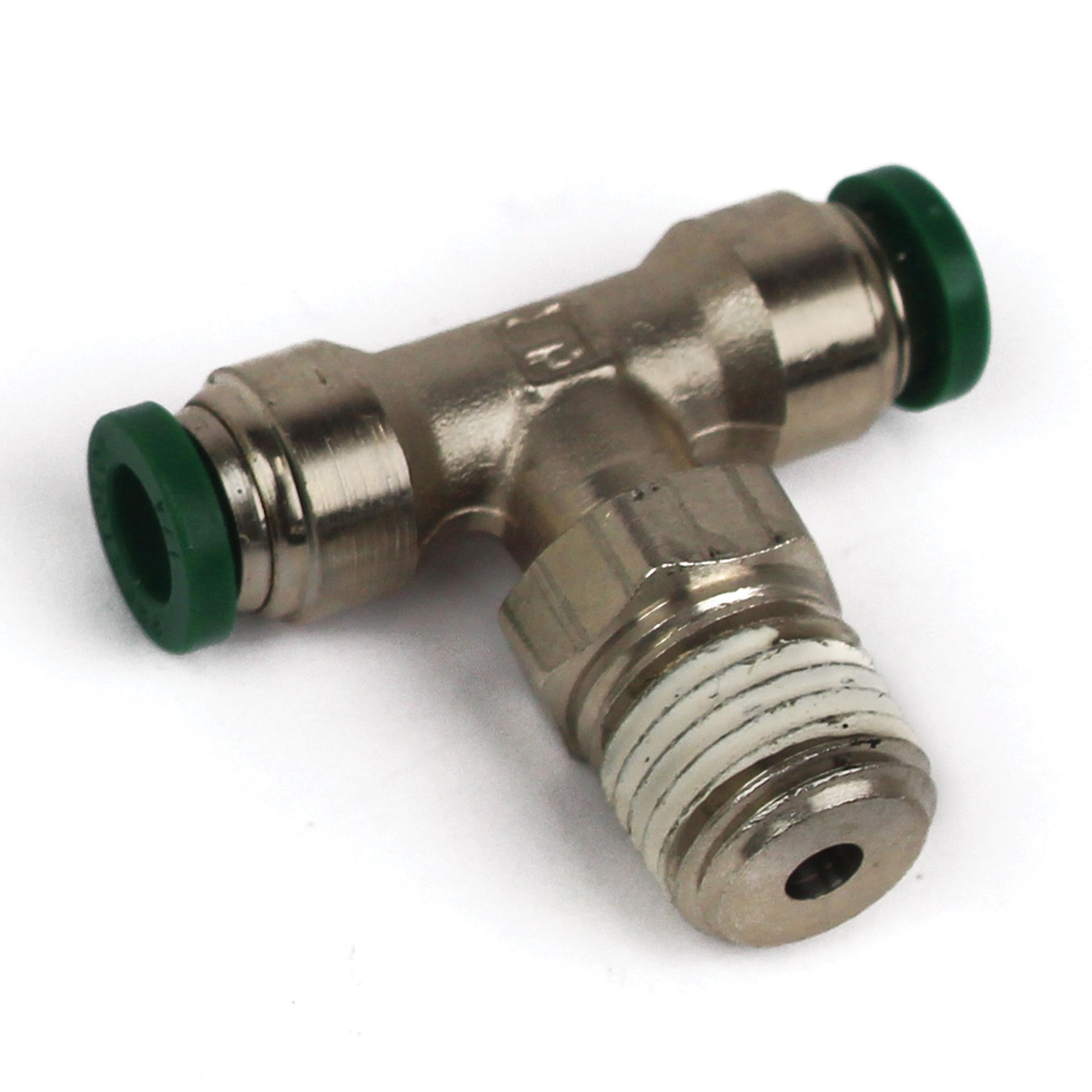 Push to Connect Tube Fitting, Branch Tee, Male Swivel, 1/4" OD Tube x 1/8" NPT - Image 2