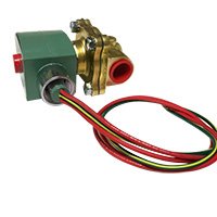 Solenoid Valve, Asco Redhat 2-Way Series #8210, 120 Volt Coil with Brass Body and 1/2" Female NPT - Image 1