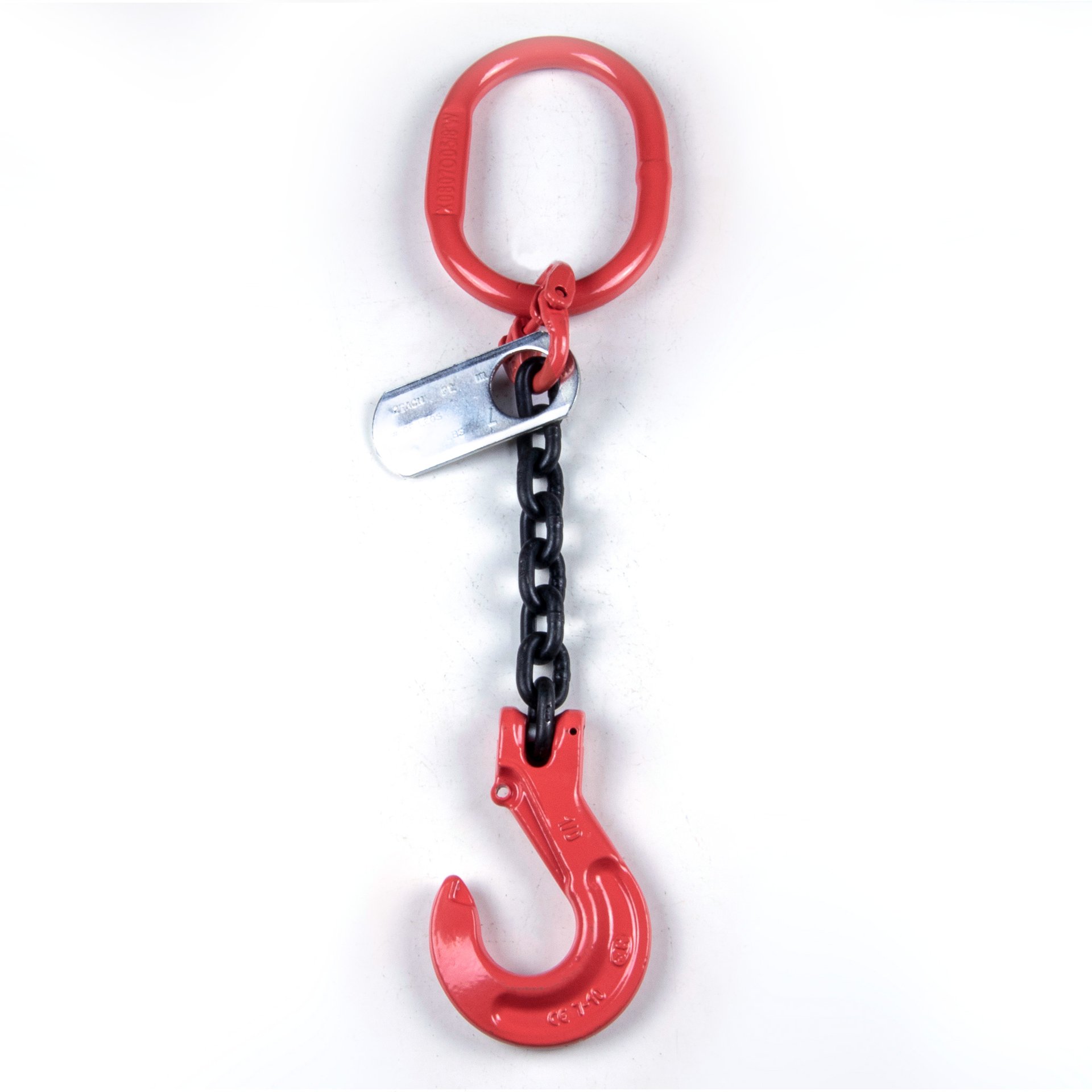 Chain Sling, Alloy, Type SOS, Single Leg, 5/8" Chain x 48" Reach, Standard Sling Hooks - Image 1