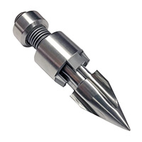 Screw Tip Assembly, Nissei, 32mm, 4.7" OAL, Castle Style, 40 Deg Nose, TR18x2.0 LH Thd, H-13/HT/NIT