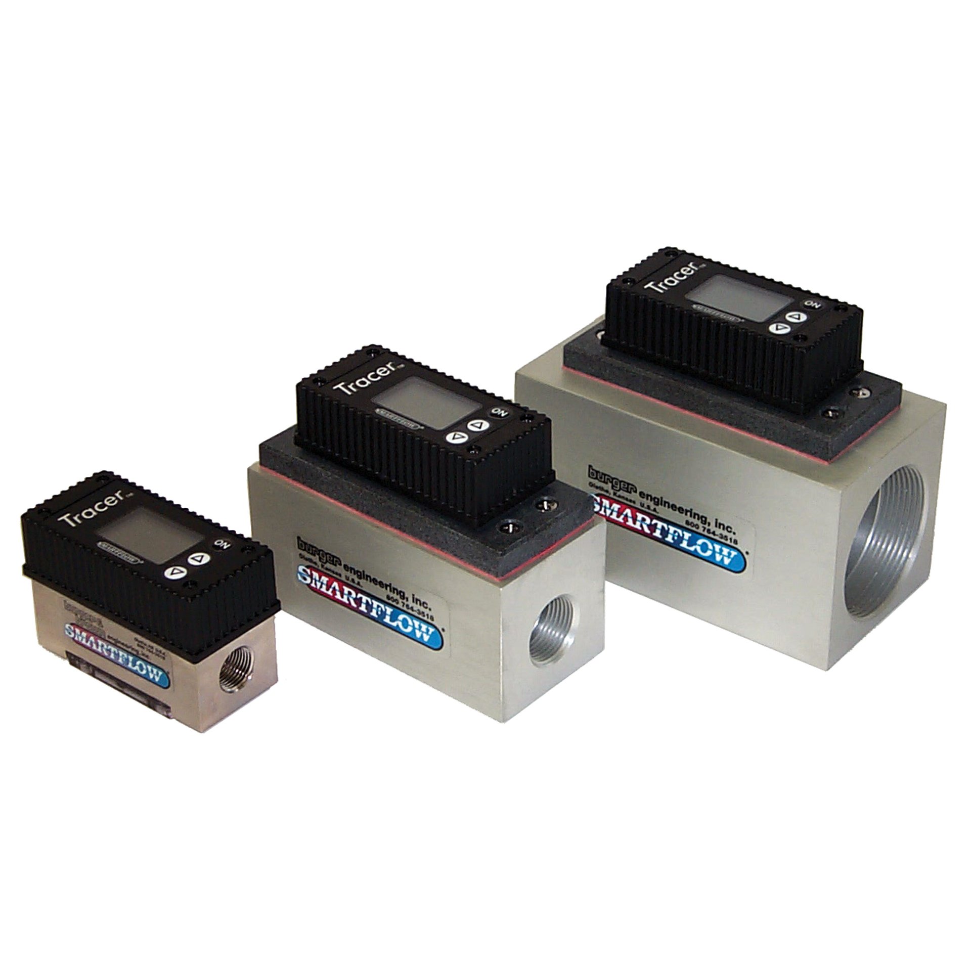 Flowmeter, Tracer Electronic, 2" NPT, 10 to 110 gpm, Aluminum Body - Image 1