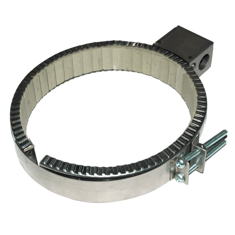 Heater Band, 7-1/2 to 8″ Inside Diameter x 1-1/2″ Wide, 240 Volt, 1200 Watt, Ceramic