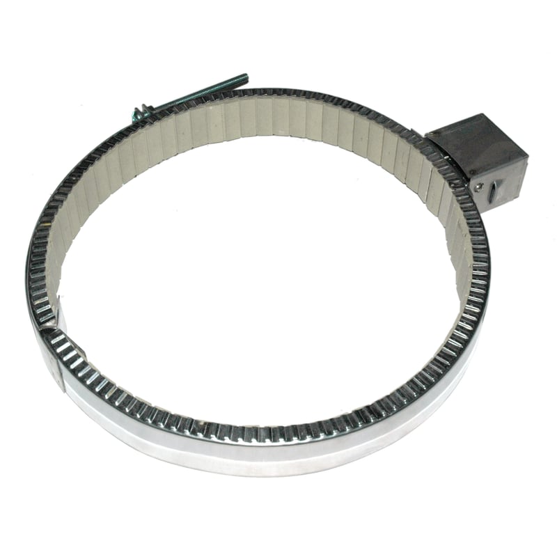 Heater Band, 11-1/4 to 12" Inside Diameter x 1-1/2" Wide, 240 Volt, 1800 Watt, Ceramic