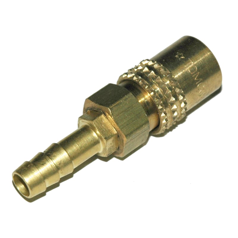 Coupler, Water, 1/4" Passage, 5/16" Inside Diameter Hose Straight, 205 Series.