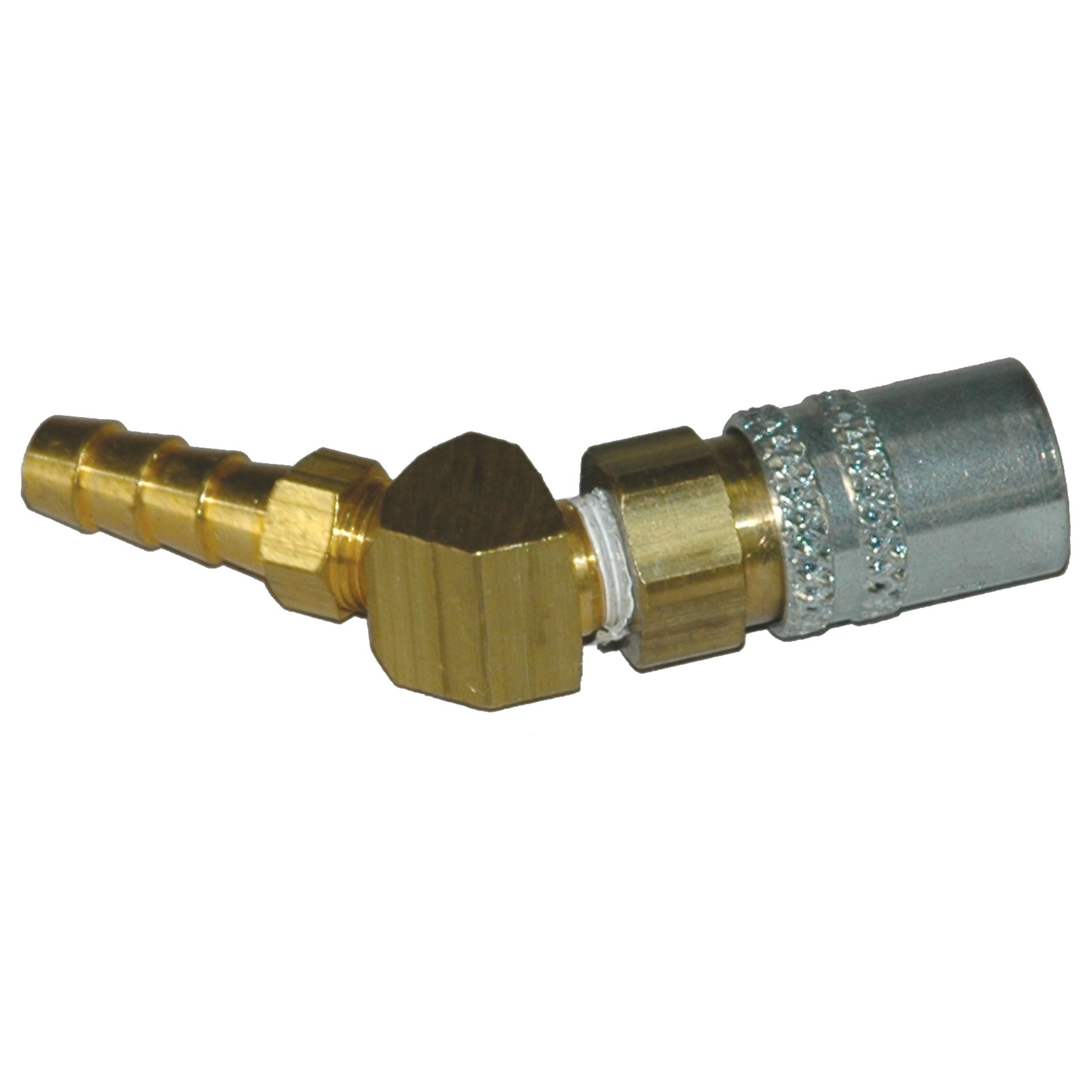 Coupler, Water, 1/4" Passage, 5/16" Inside Diameter Hose, 45 Degree, Valved, 225 Series. - Image 2