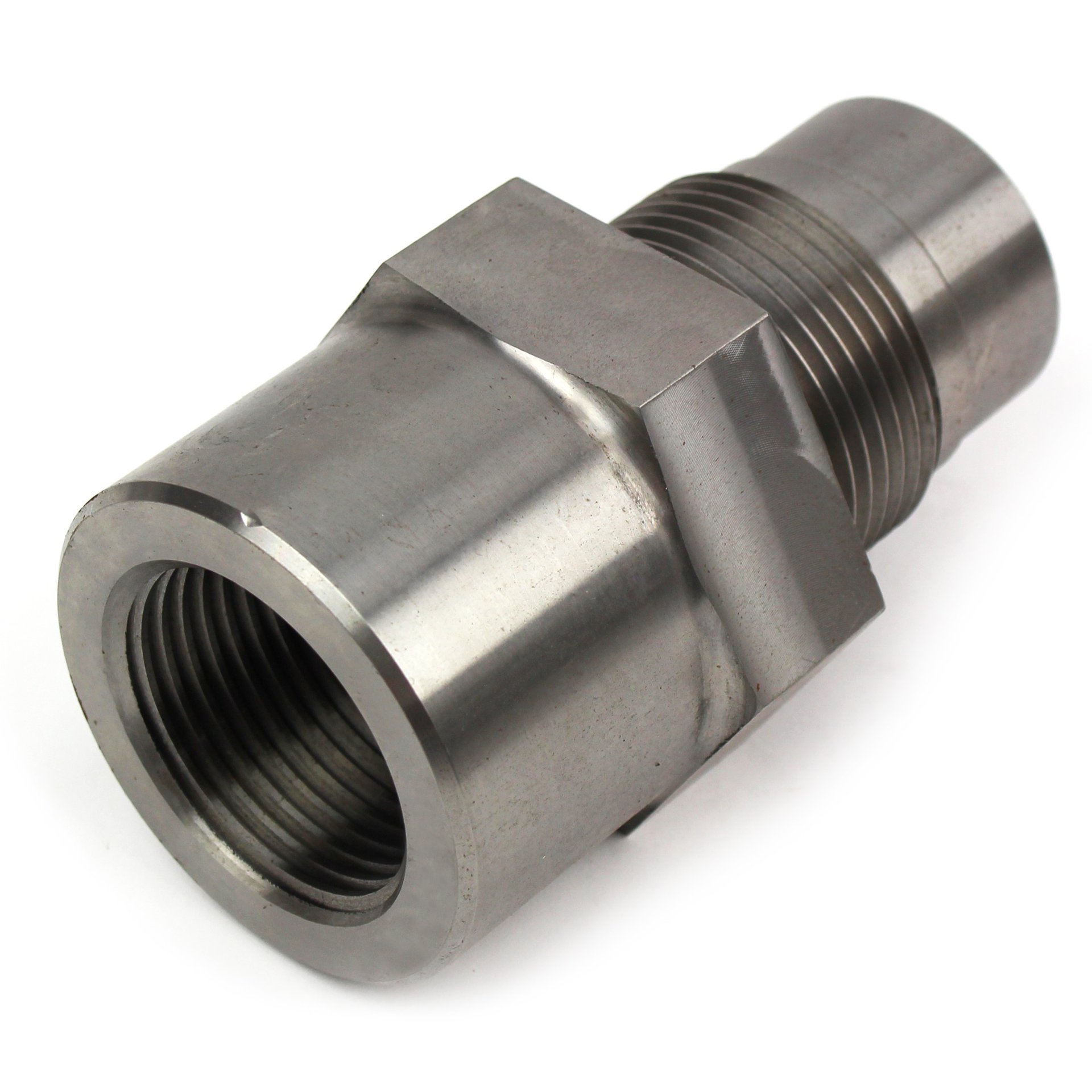 Nozzle Thread Adapter, 4" OAL, M60X3.0 Male Thd, 1-7/16" Thd Length, 19mm RO, Demag - Image 1