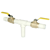 Manifold/Air Splitter, for IMS Hot Air Hopper Dryers. Includes (2) Ball Valves - Image 1