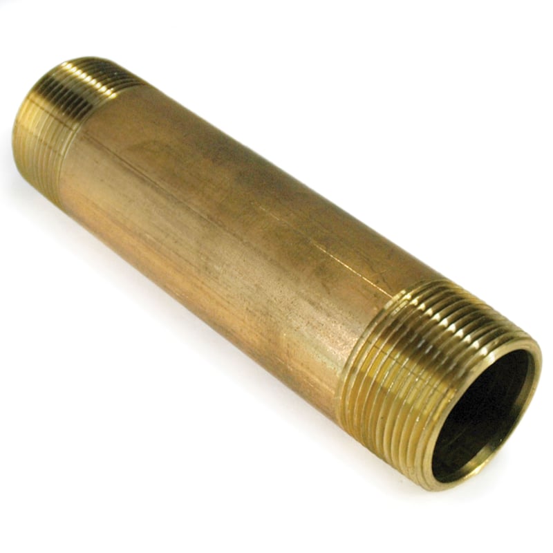Pipe Nipple, 1-1/4″ NPT, 6″ Long, Brass