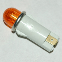 Amber Bulb & Socket (Convey/Regrind Light) with Spade Type Connectors. 1/3 Watt, 125 V - Image 1