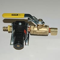 Air Pressure Regulator with Lockout, and Mounting Bracket for Floor Level Tilter/Tipper
