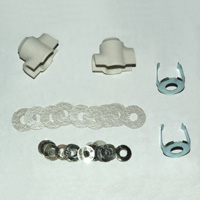 Ceramic Post Protector, Clip on Type, Double Opening, Style A, 2 Pack, Includes Washers - Image 1