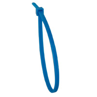 Cable Tie, Nylon, 5.7" Overall Length, 40 lb Minimum Tensile Strength, 100 Per Bag, Color: Blue - Image 1