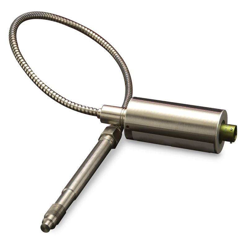 Melt Pressure Transducer, 3.3 mV/Volt, 6” Stem with 18” Flex Hose,  0-7,500 psi.