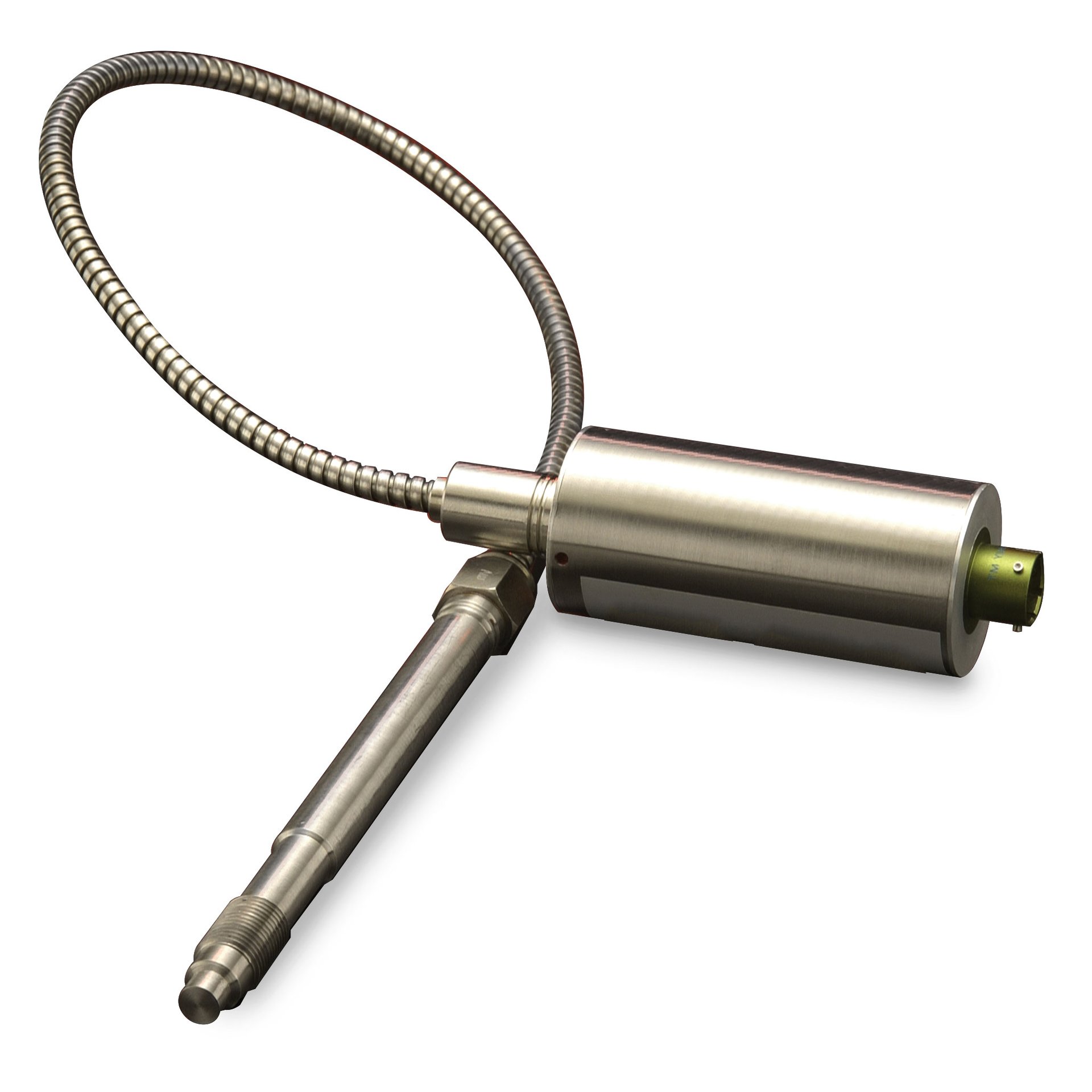 Melt Pressure Transducer, 3.3 mV/Volt, 6” Stem with 18” Flex Hose, 0-10,000 psi. - Image 1