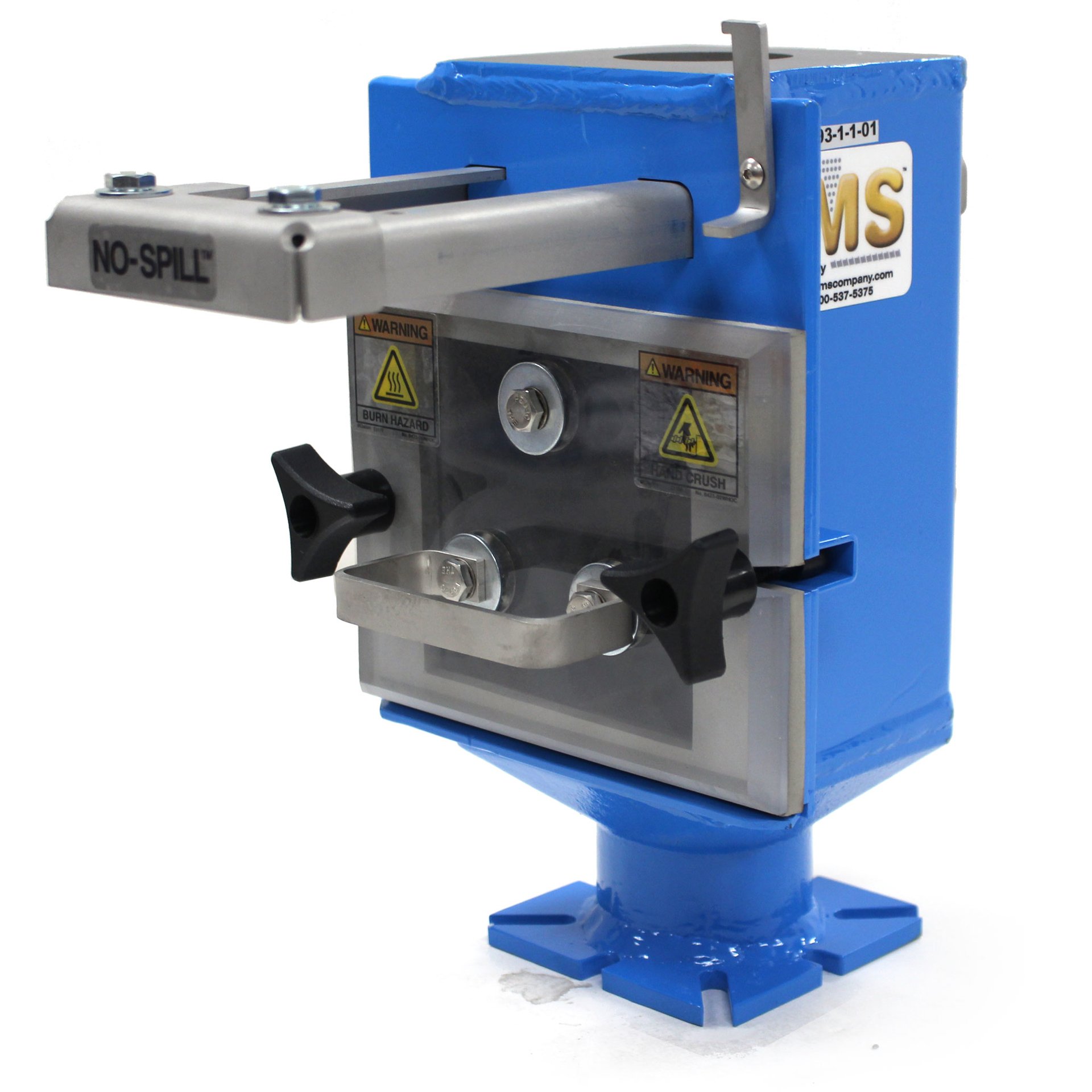 Drawer Magnet, 4" x 4", with Undrilled Blank Steel Top Flange and Universal Slotted Bottom Flange - Image 2