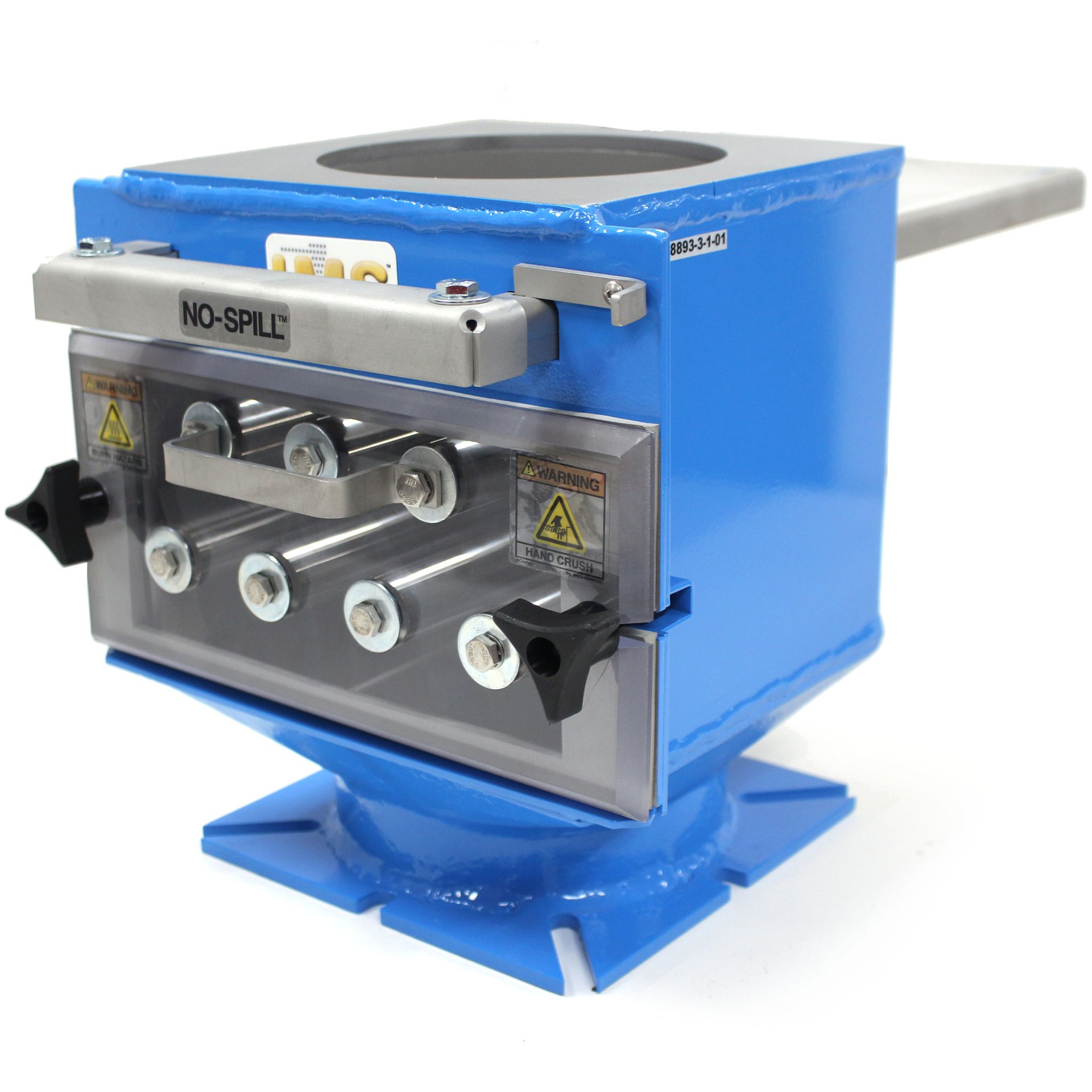 Drawer Magnet, 8" x 8", with Undrilled Blank Steel Top Flange and Universal Slotted Bottom Flange - Image 1