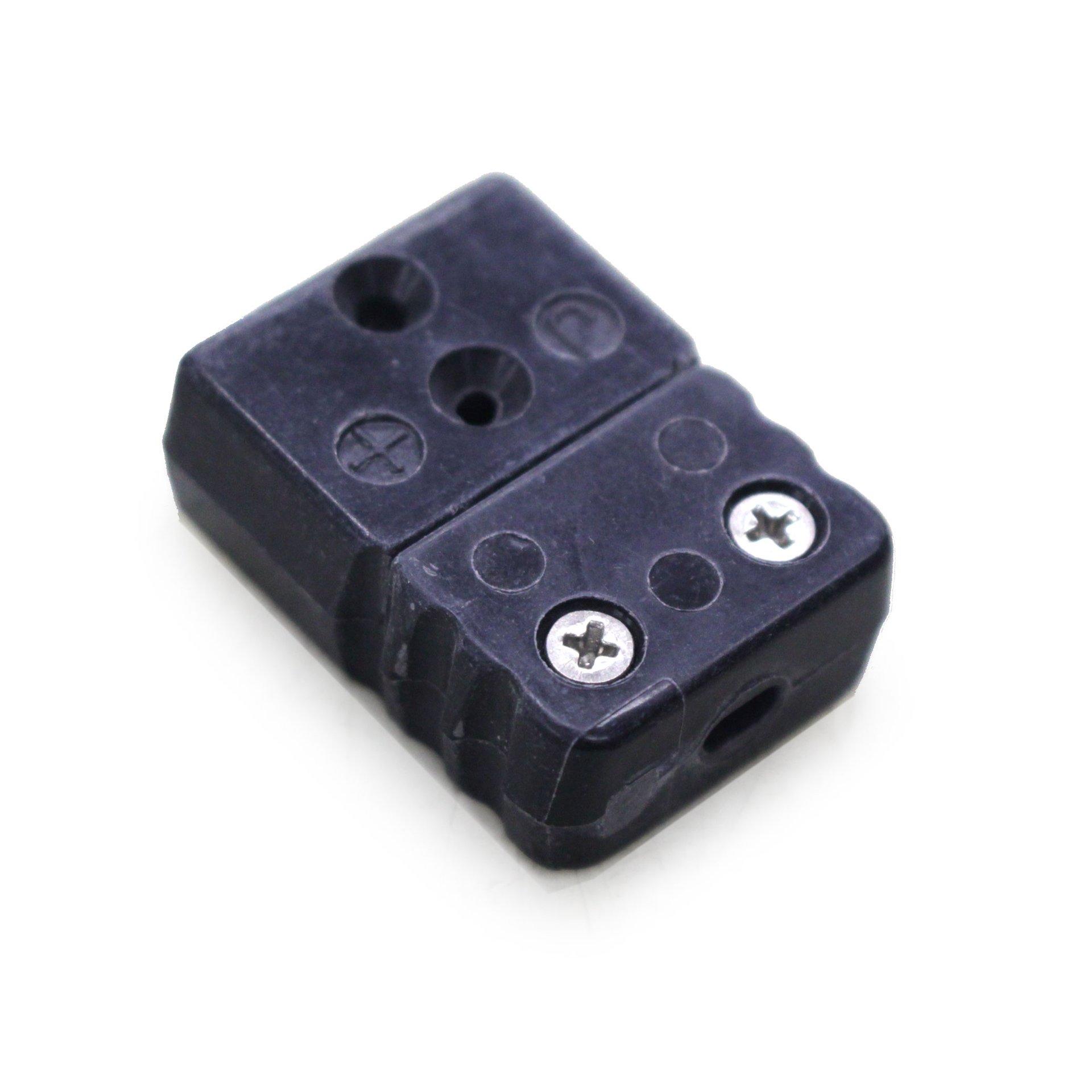 Thermocouple Jack, Standard Size, Female, Type J, Polarized, Black. - Image 1