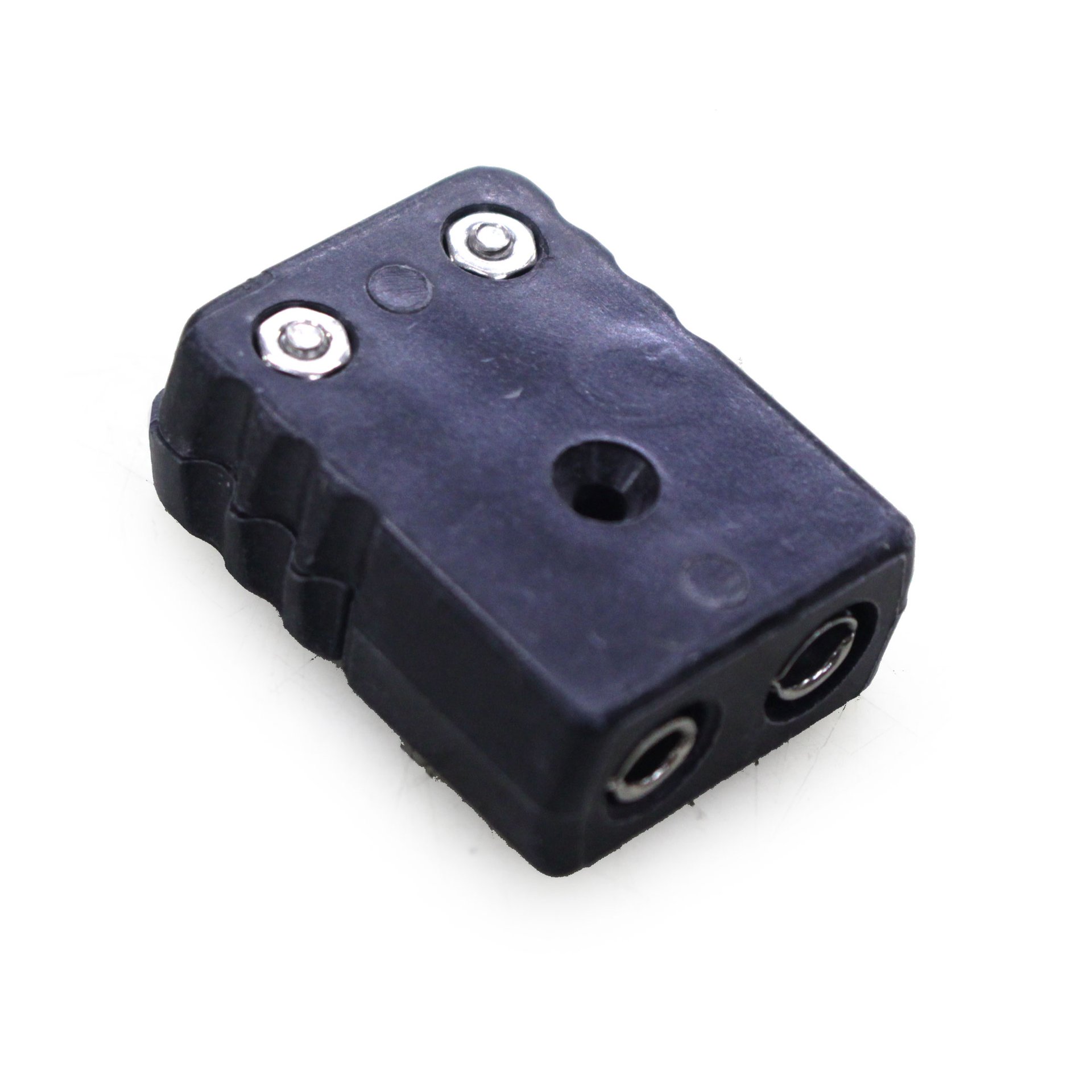 Thermocouple Jack, Standard Size, Female, Type J, Polarized, Black. - Image 2