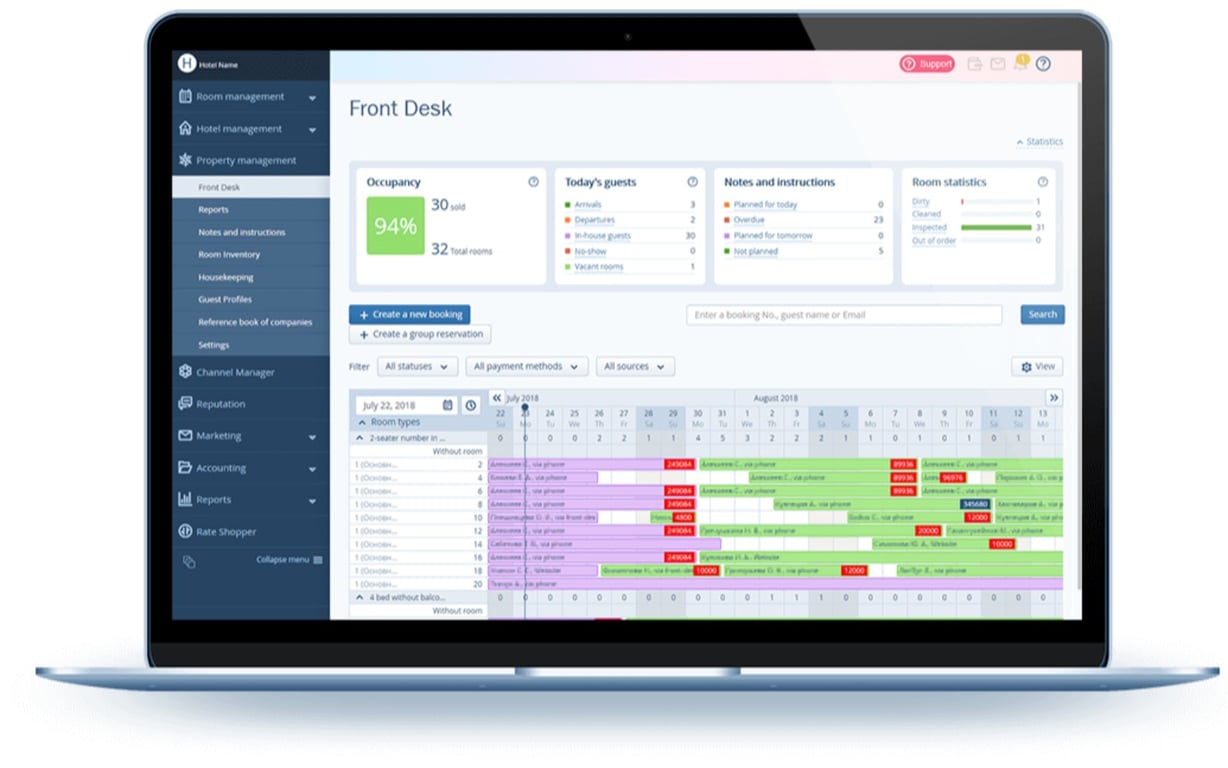 TravelLine - Booking Engine Software Screenshot