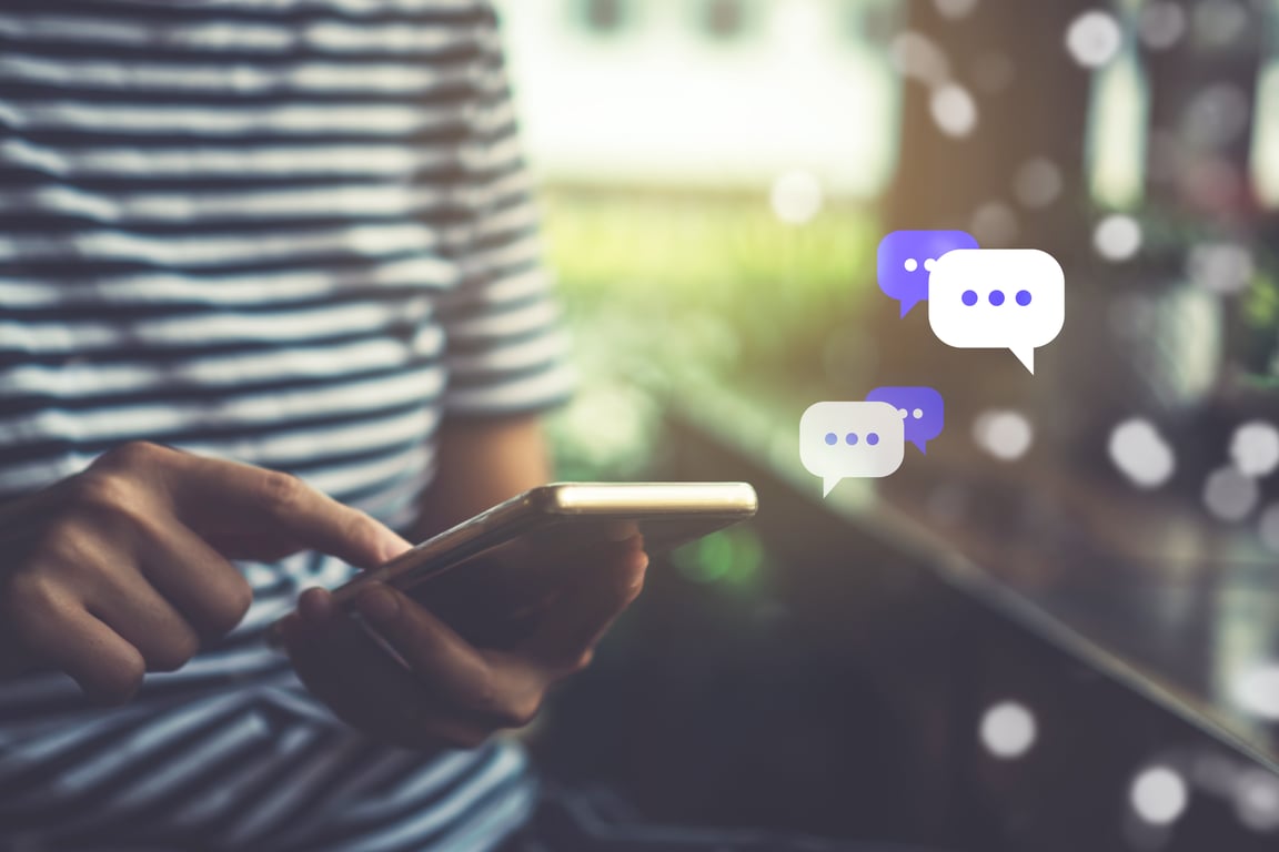 Hotel guest engaging through instant messaging service