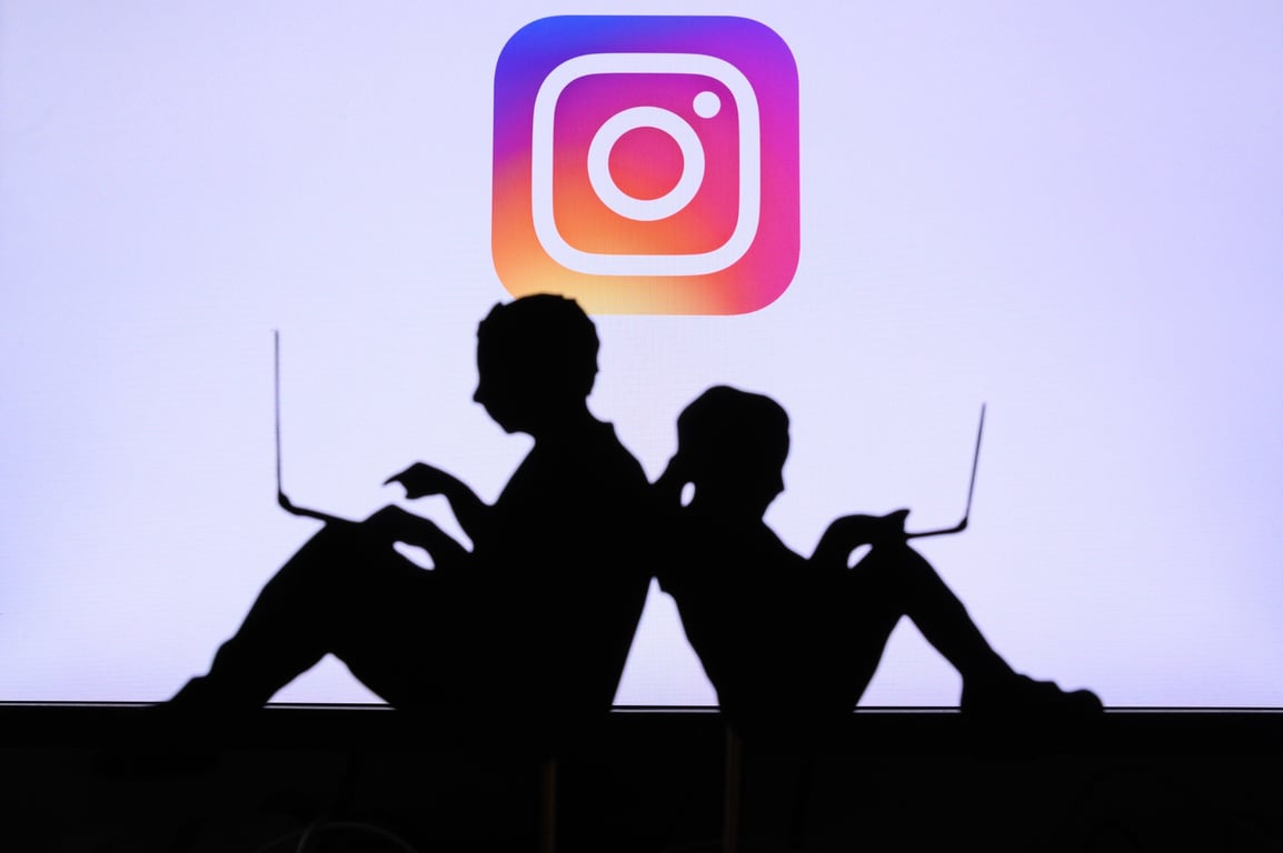 People on instagram backdrop logo