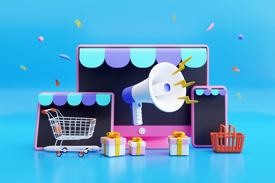 Concept of online store and promotion