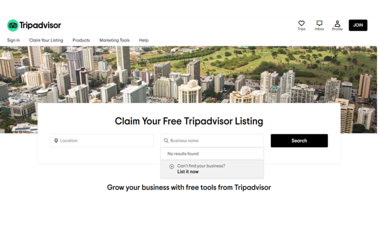 Tripadvisor website