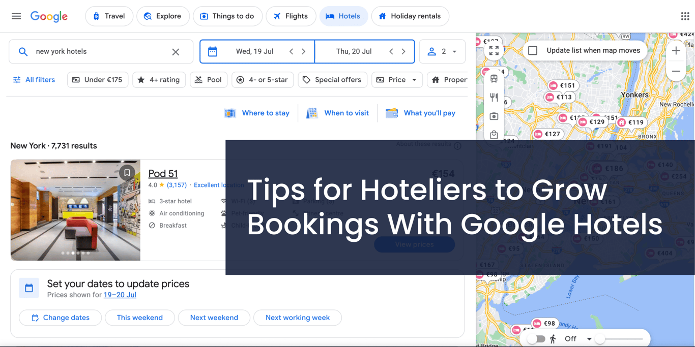 Grow Bookings Tips with Google Hotels HotelMinder