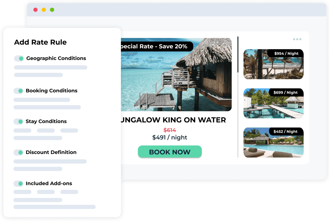 A demonstration of Cendyn’s booking engine customization options