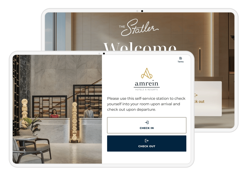 self check-in kiosks allow guests to check-in by themselves when at the property.
