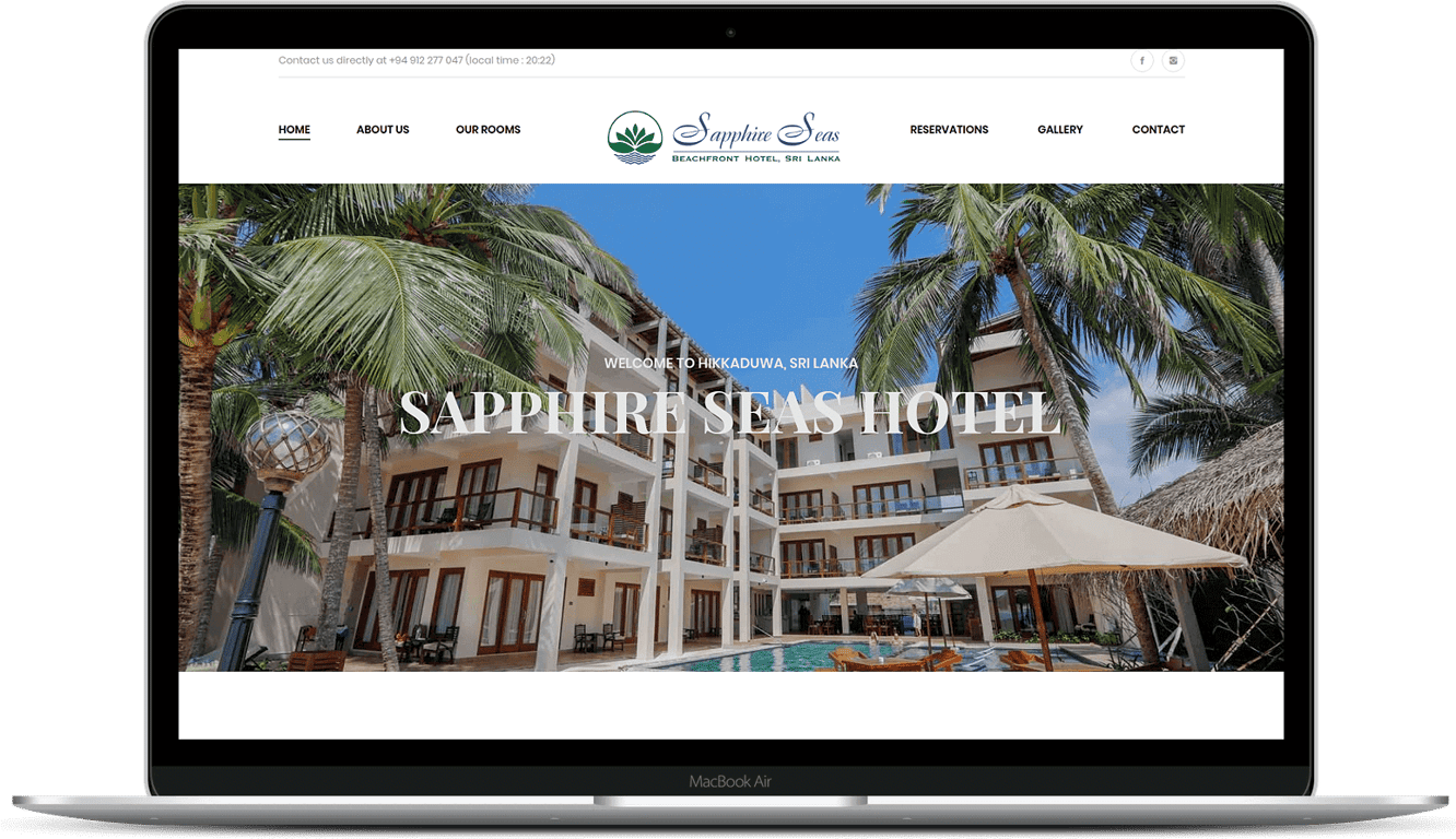 Well designed hotel website.