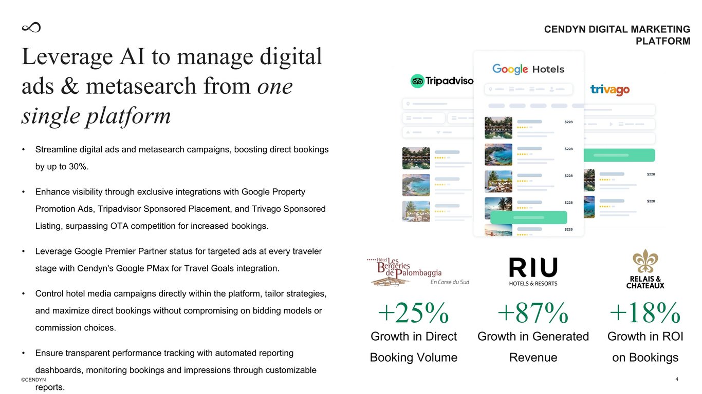 Cendyn - Metasearch Management Software Screenshot