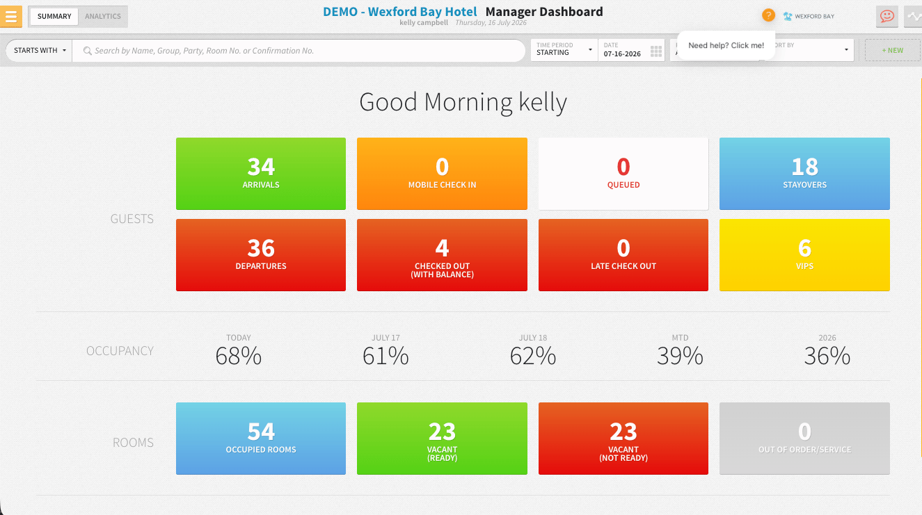 Stayntouch - Property Management System Screenshot