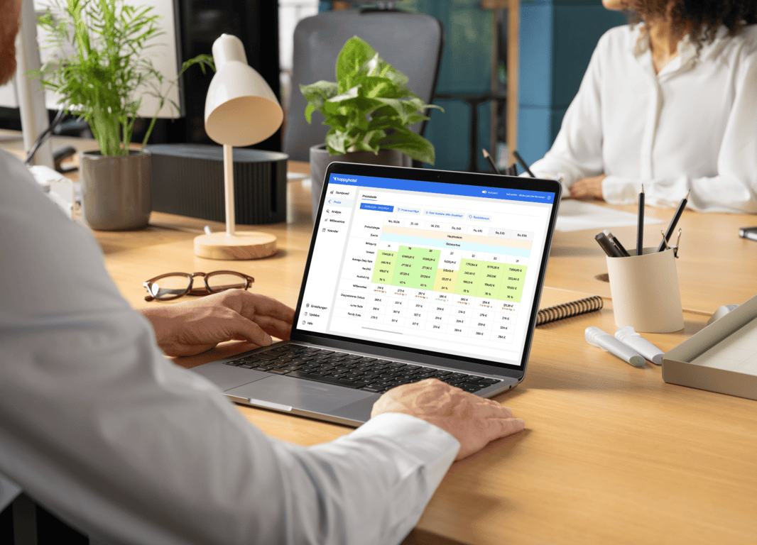 happyhotel - Revenue Management Software Screenshot