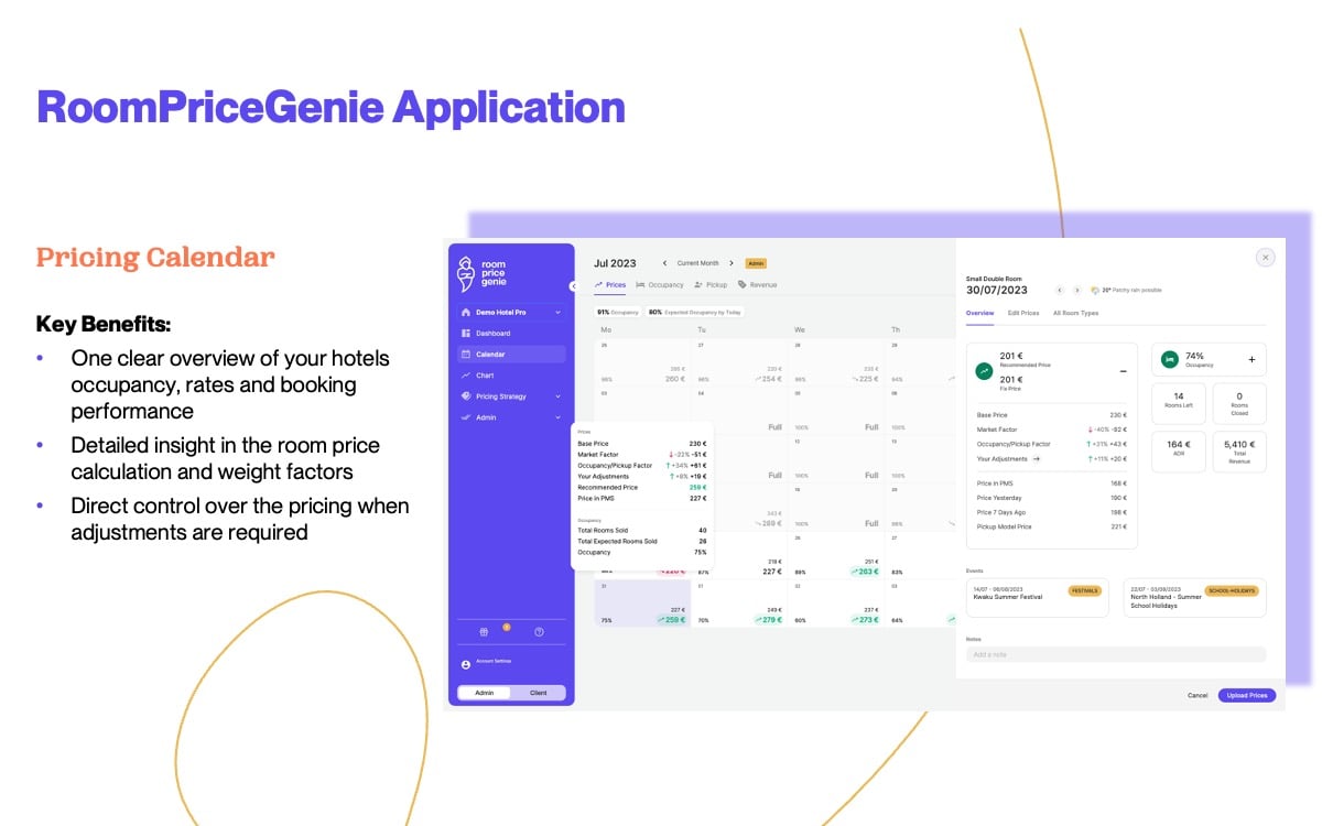 RoomPriceGenie - Revenue Management Software Screenshot