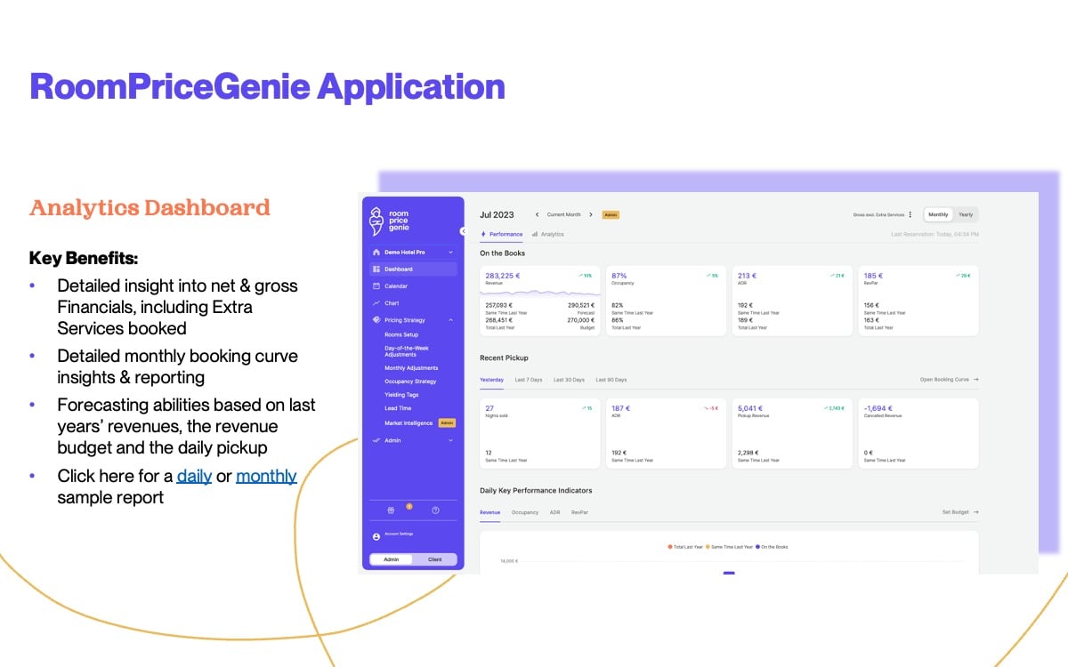 RoomPriceGenie - Revenue Management Software Screenshot