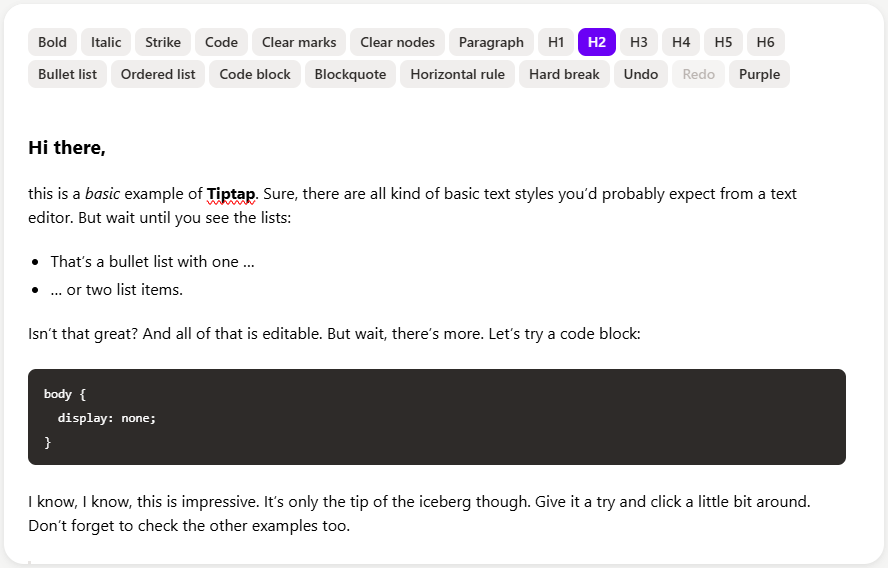 The new Umbraco 15 editor: Tiptap