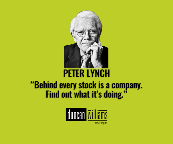 “Behind every stock is a company. Find out what it’s doing.”