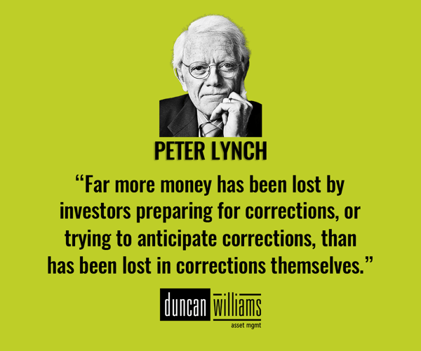 Many investors lose more money trying to predict and prepare for market corrections than they do by the corrections themselves.