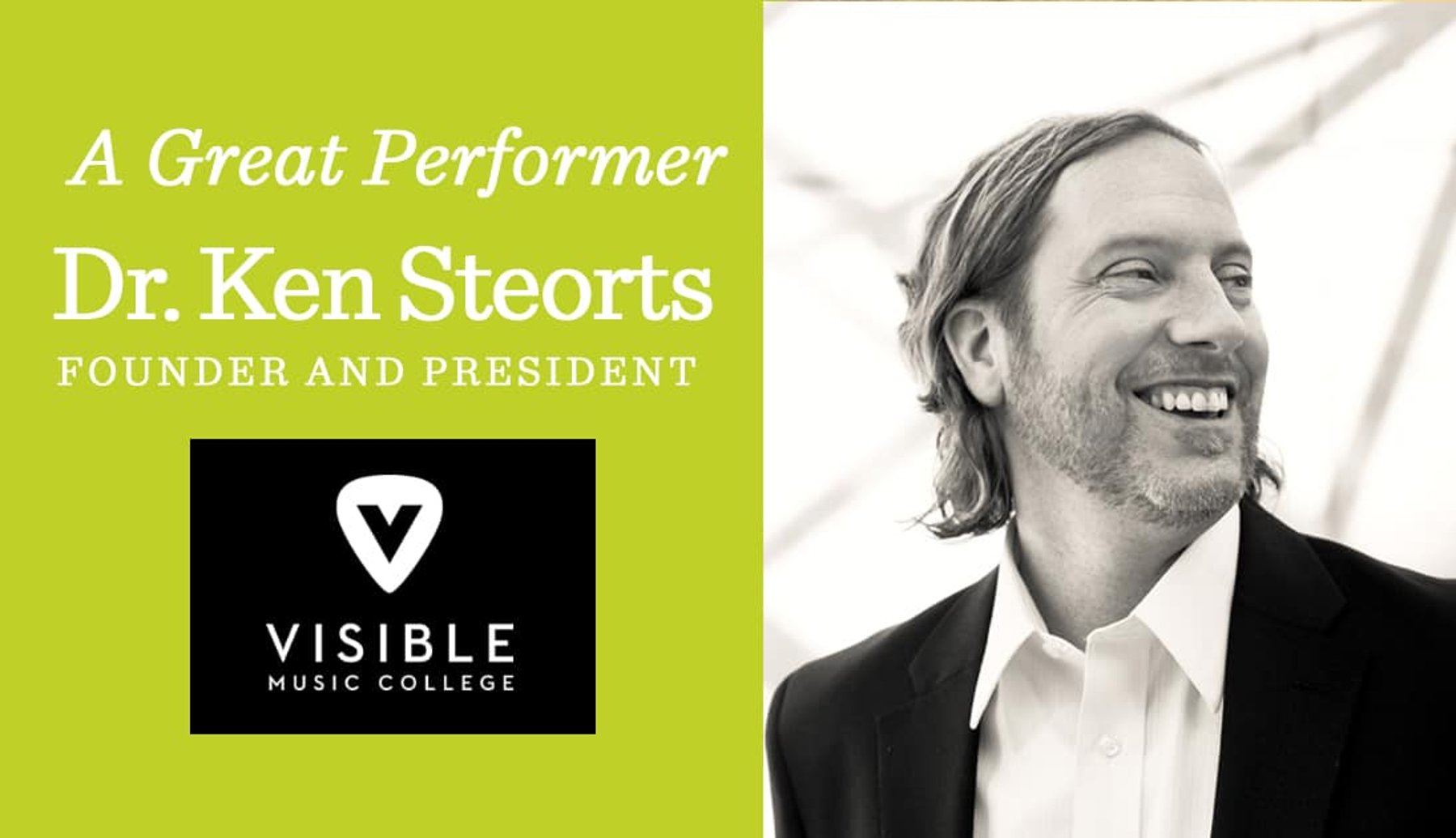 Dr Ken Steorts, Founder and President of Visible Music College