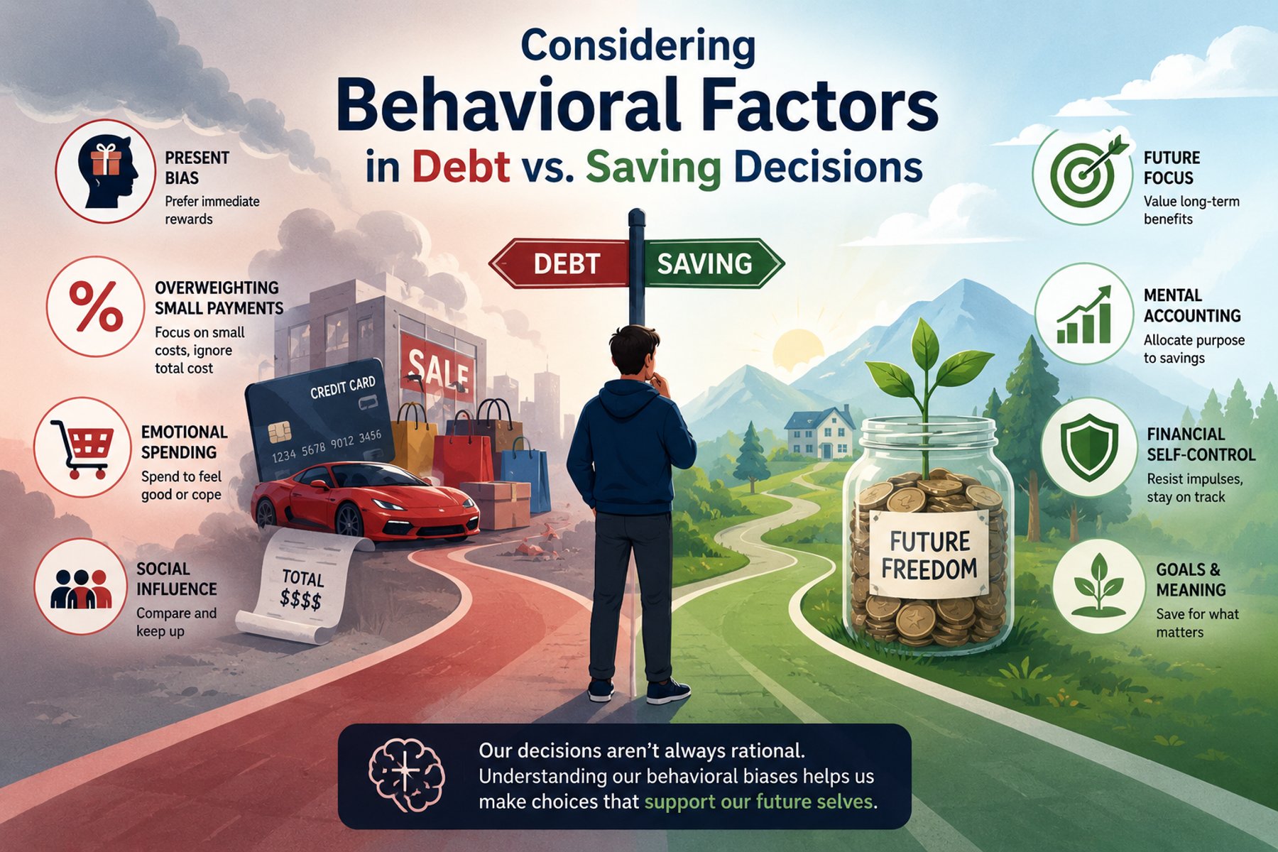 Considering Behavioral Factors in Debt vs. Saving Decisions