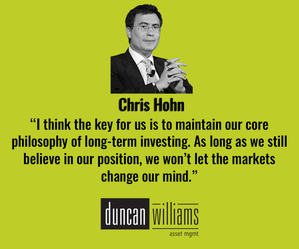 “I think the key for us is to maintain our core philosophy of long-term investing. As long as we still believe in our position, we won’t let the markets change our mind.” - Chris Hohn