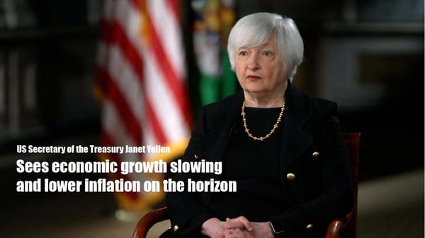 Sec. Janet Yellen sees economic growth slowing and lower inflation on the horizon